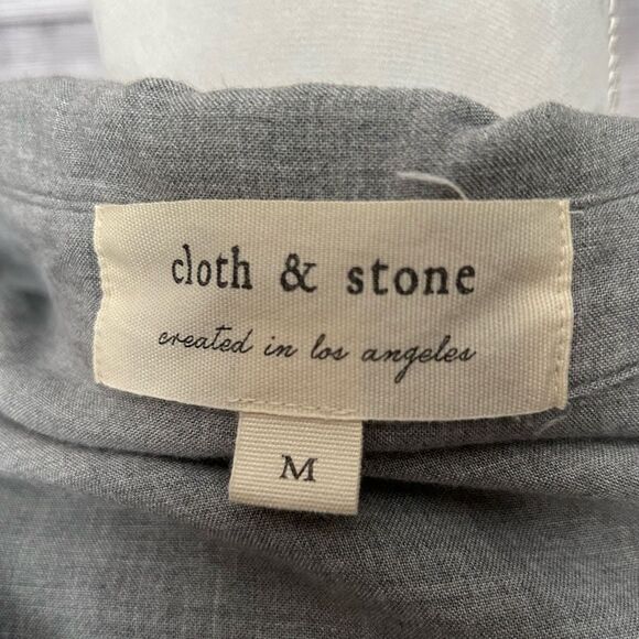 Anthropologie Cloth & Stone gray popover top size medium - Picture 9 of 14
